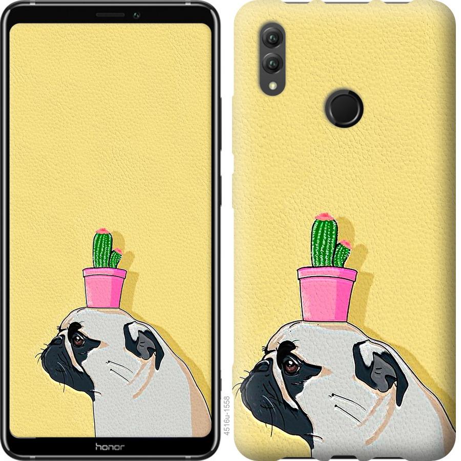 

Чохол на Huawei Honor Note 10 Мопс з кактусом