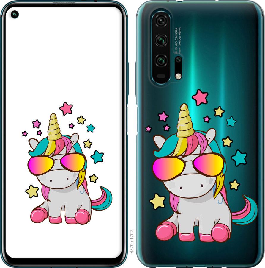 

Чехол на Huawei Honor 20 Pro Единорог в очках