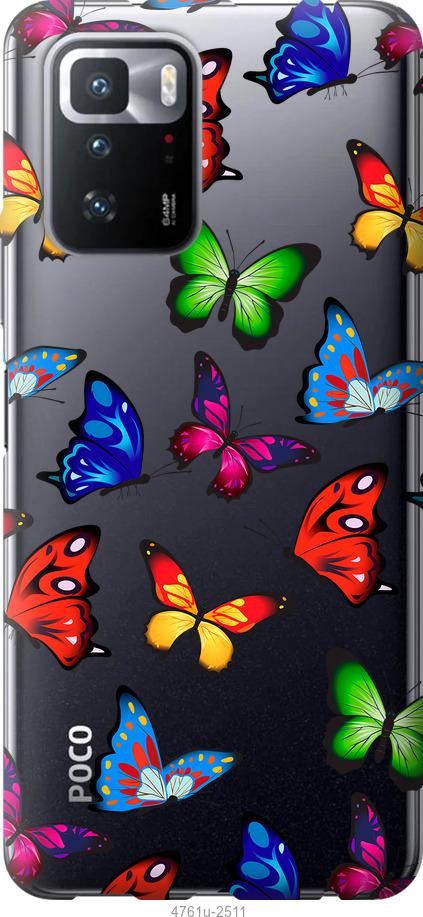 

Чехол на Xiaomi Poco X3 GT Красочные мотыльки