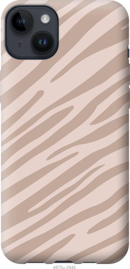 Чохол на iPhone 14 Plus Зебра беж