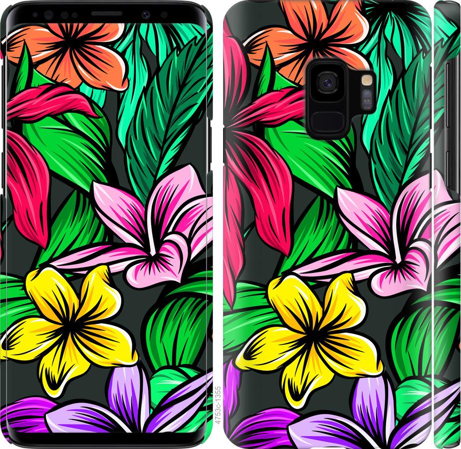 Чехол на Samsung Galaxy S9 Тропические цветы 1