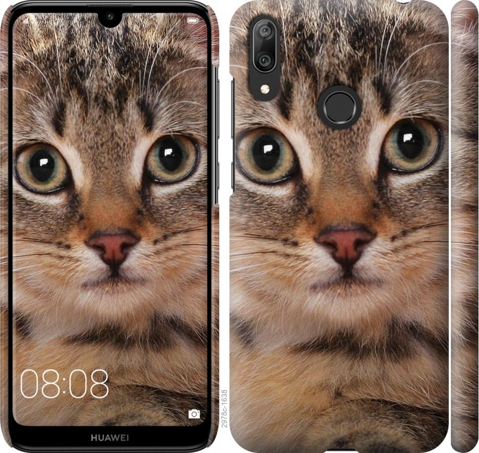 

Чехол на Huawei Y7 2019 Полосатый котик