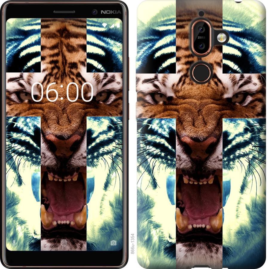 

Чохол на Nokia 7 Plus Злий тигр