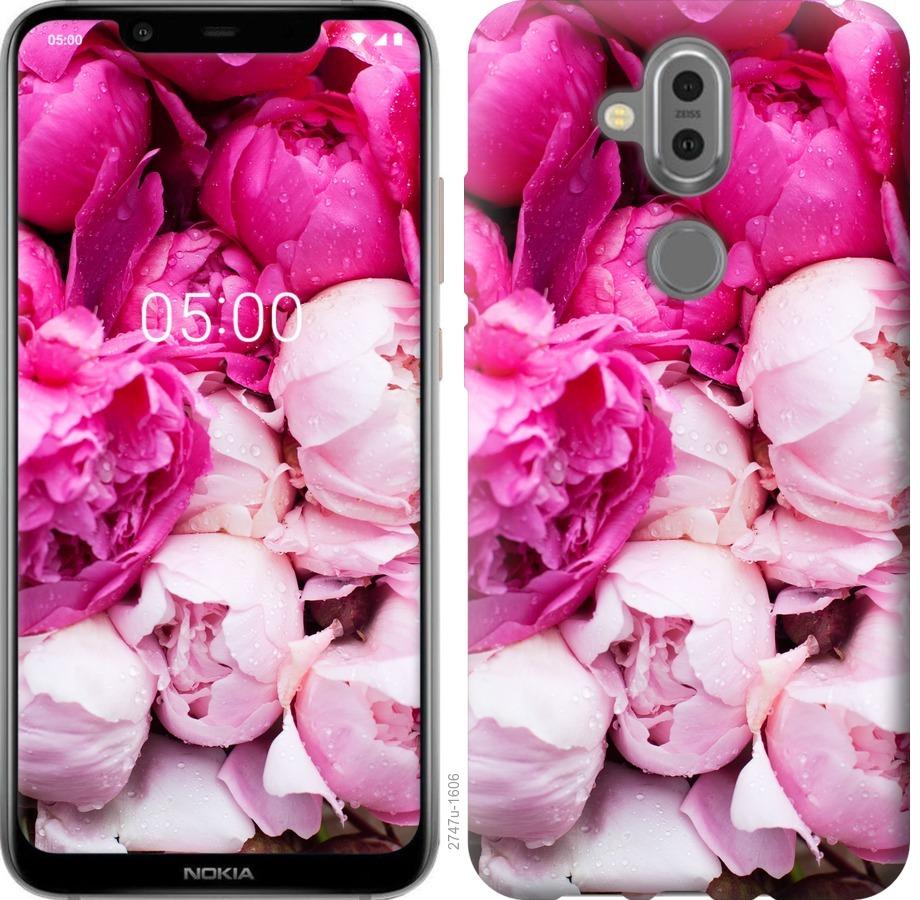 

Чохол на Nokia 8.1 Рожеві півонії
