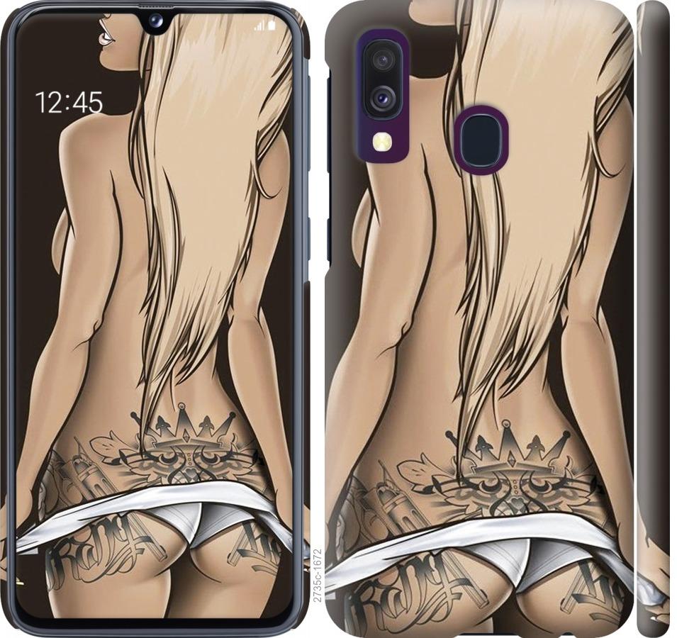 Чехол на Samsung Galaxy A40 2019 A405F Девушка с татуировкой