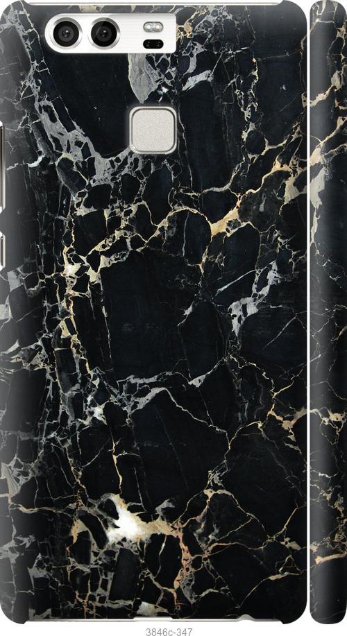 

Чехол на Huawei P9 Черный мрамор