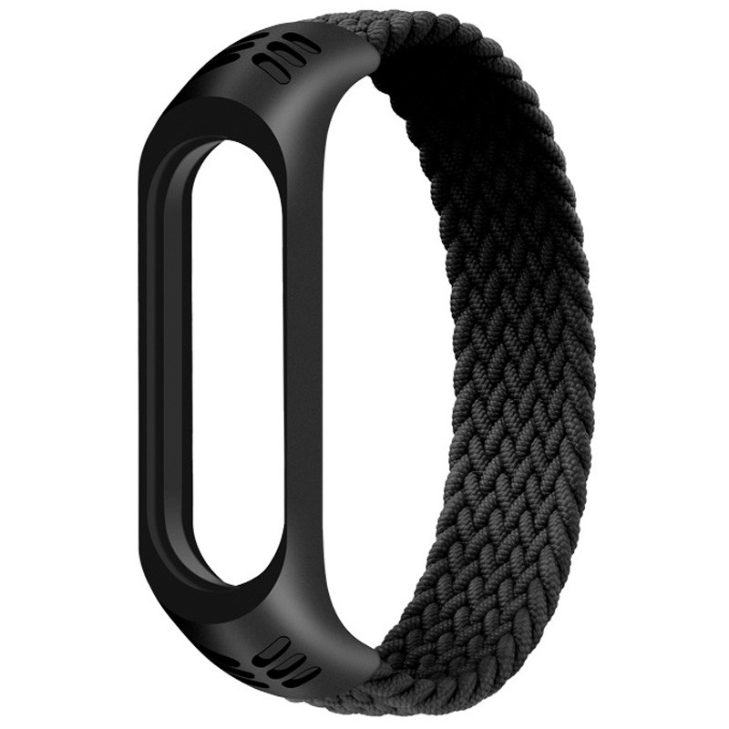 

Тканинний монобраслет Braided Solo Loop для Xiaomi Mi Band 3/4/5/6 (M) (Чорний)