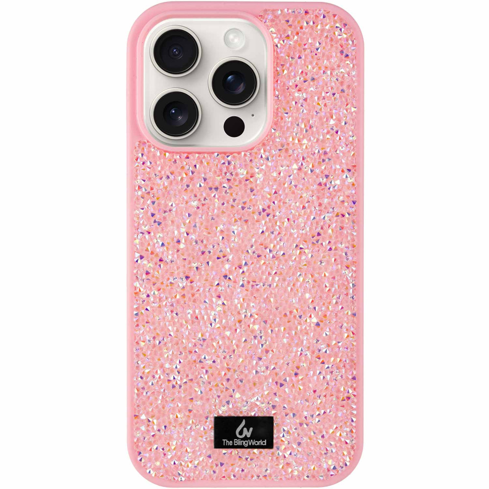 

TPU чехол Bling World Rock Diamond для Apple iPhone 14 Pro Max (6.7") Розовый (225695)