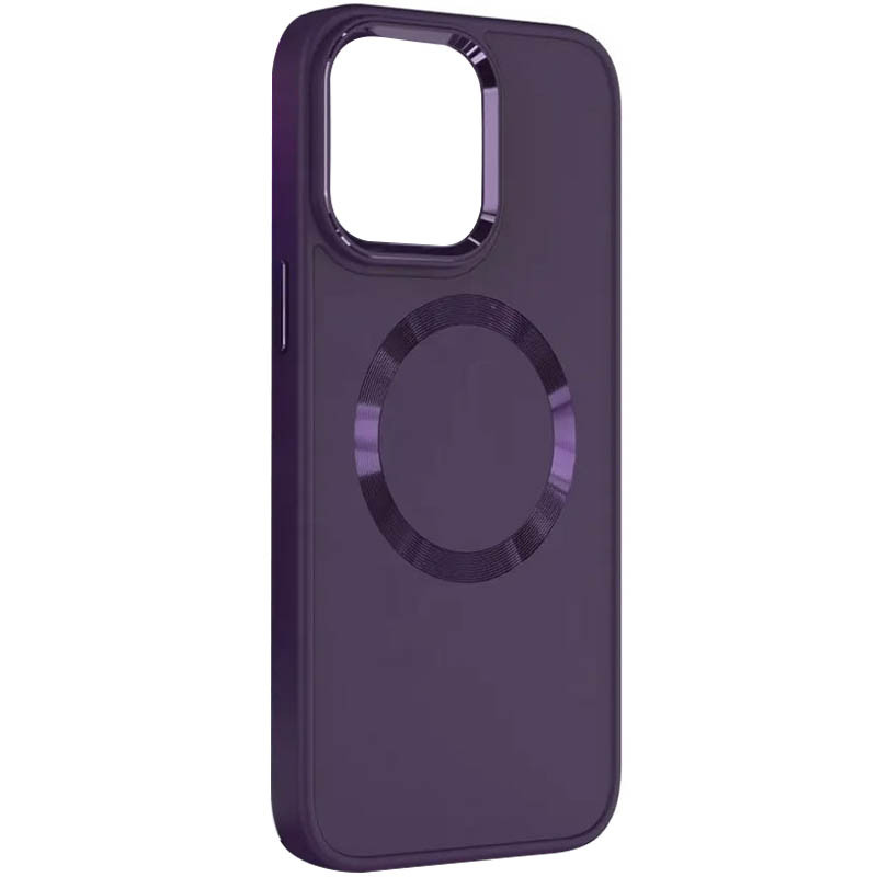 

TPU чехол Bonbon Metal Style with MagSafe для Apple iPhone 13 (6.1") Фиолетовый / Dark Purple (251368)