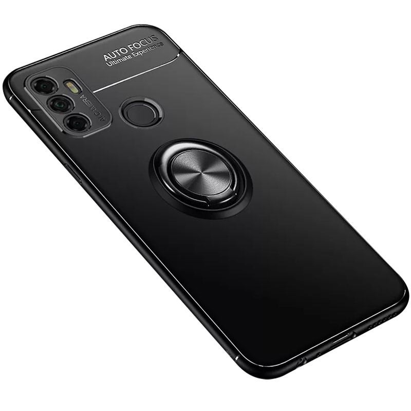 

TPU чохол Deen ColorRing під магнітний тримач (opp) для Oppo A53 (Чорний / чорний)