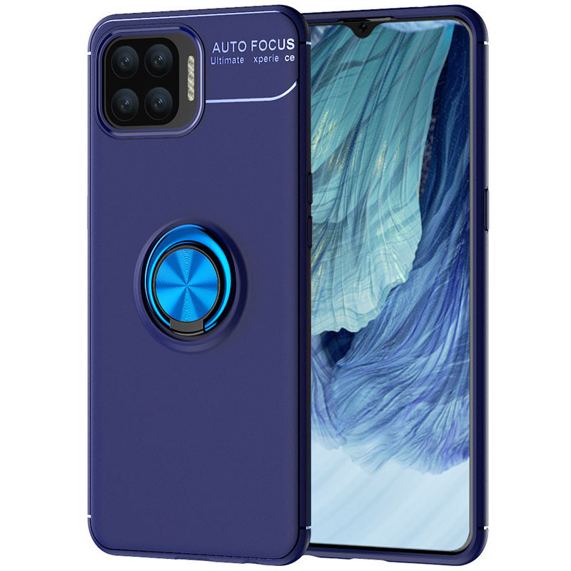 

TPU чохол Deen ColorRing під магнітний тримач (opp) для Oppo A73 (Синій / синій)