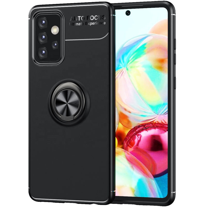 

TPU чехол Deen ColorRing под магнитный держатель (opp) для Samsung Galaxy A32 5G Черный / Черный (161647)