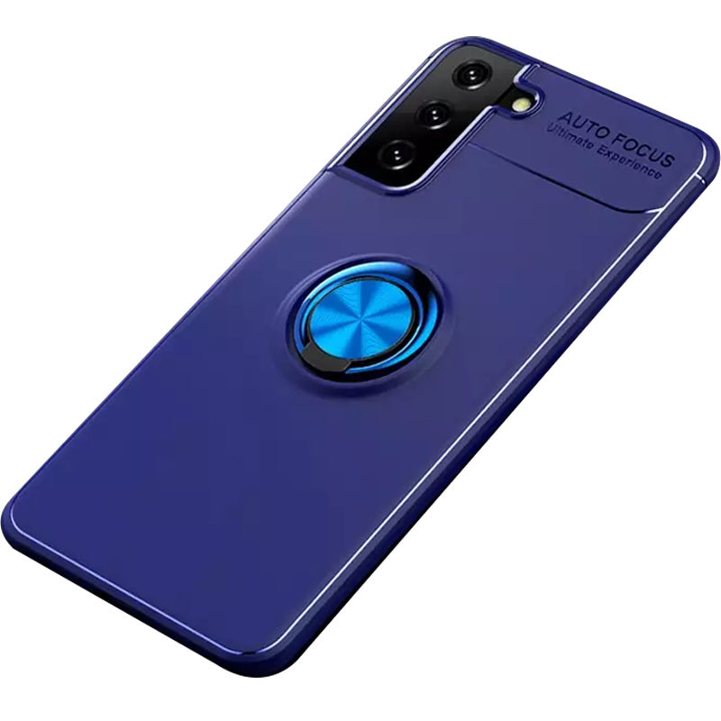 

TPU чохол Deen ColorRing під магнітний тримач (opp) для Samsung Galaxy S21+ (Синій / синій)