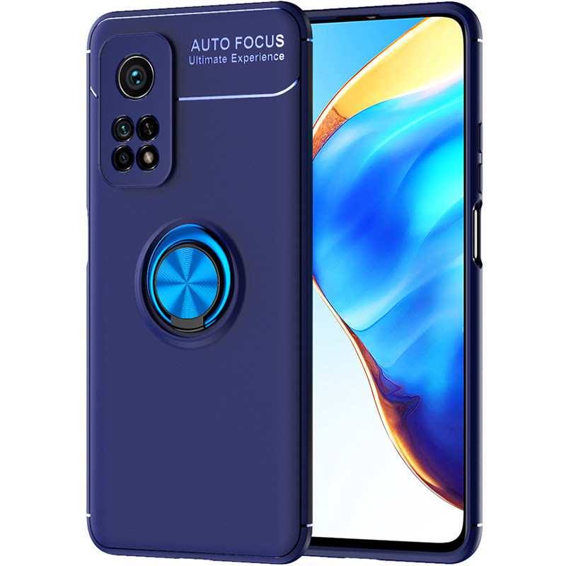 

TPU чехол Deen ColorRing под магнитный держатель (opp) для Xiaomi Mi 10T / Mi 10T Pro Синий / Синий (156880)