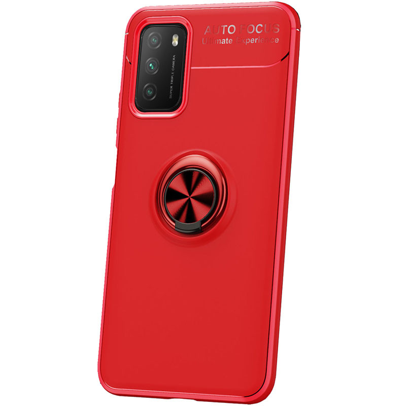 

TPU чохол Deen ColorRing під магнітний тримач (opp) для Xiaomi Poco M3 (Червоний / червоний)