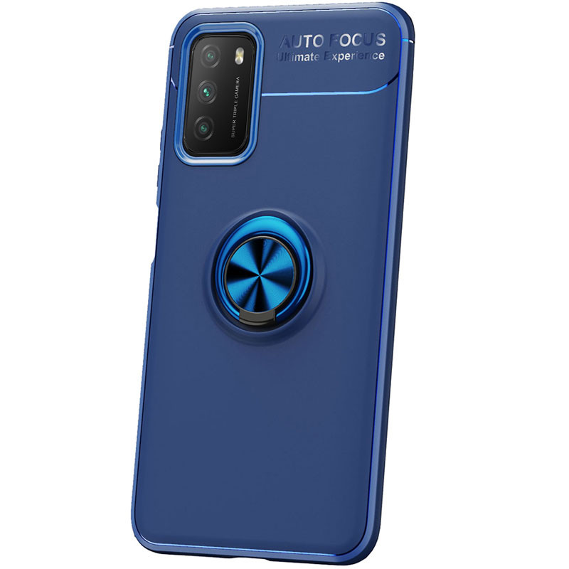 

TPU чохол Deen ColorRing під магнітний тримач (opp) для Xiaomi Poco M3 (Синій / синій)