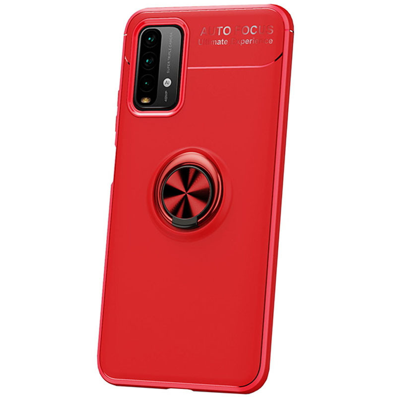 

TPU чохол Deen ColorRing під магнітний тримач (opp) для Xiaomi Redmi Note 9 4G (Червоний / червоний)