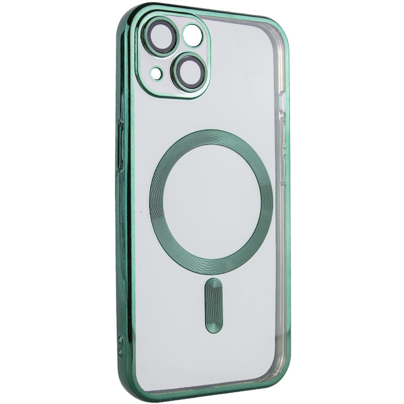 

TPU чехол Fibra Chrome with MagSafe для Apple iPhone 15 (6.1") Green (262820)