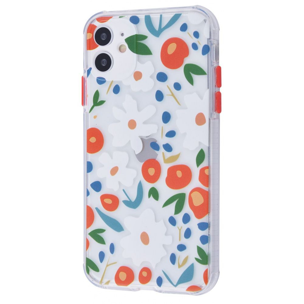 

TPU чохол Flowers Colourful для Apple iPhone 11 (6.1") (Прозорий/ромашки)