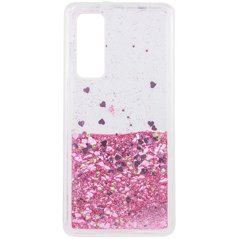 

TPU чохол Liquid hearts для Huawei P Smart (2021) (Рожевий)