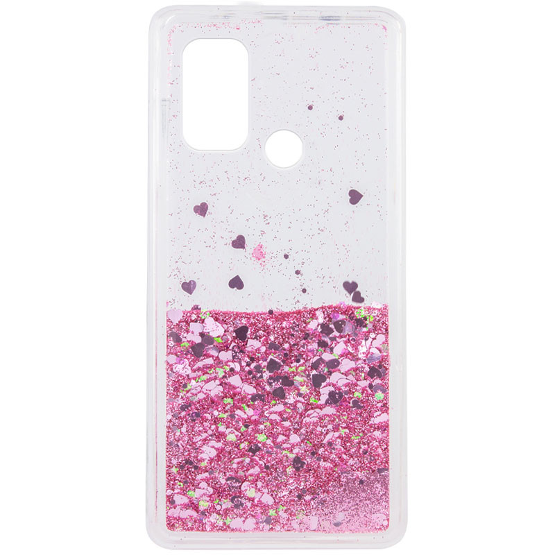 

TPU чехол Liquid hearts для Oppo A53 / A32 / A33 Розовый (172842)