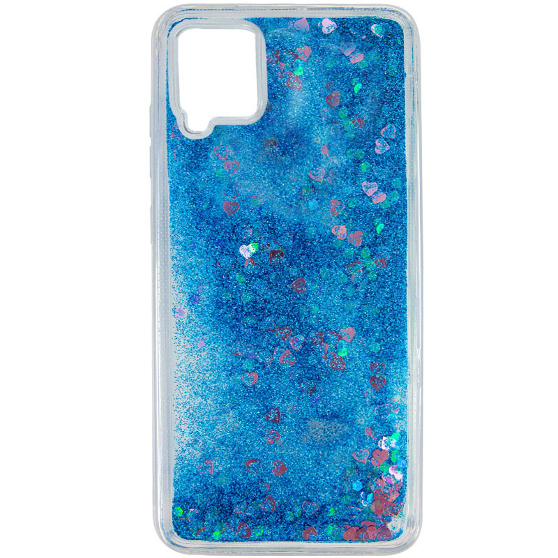 

TPU чехол Liquid hearts для Samsung Galaxy A12 / M12 Голубой (170411)