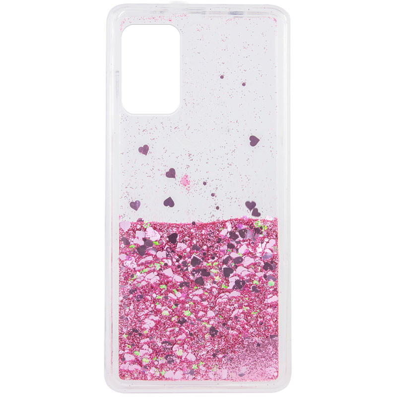 

TPU чехол Liquid hearts для Samsung Galaxy A13 4G Розовый (227128)