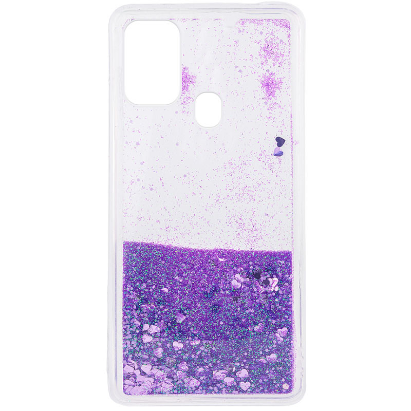 

TPU чехол Liquid hearts для Samsung Galaxy A21s Фиолетовый (151414)