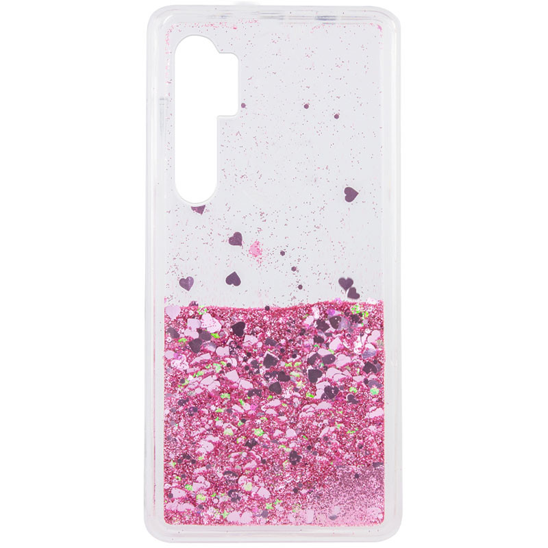 

TPU чехол Liquid hearts для Xiaomi Mi Note 10 Lite Розовый (151436)