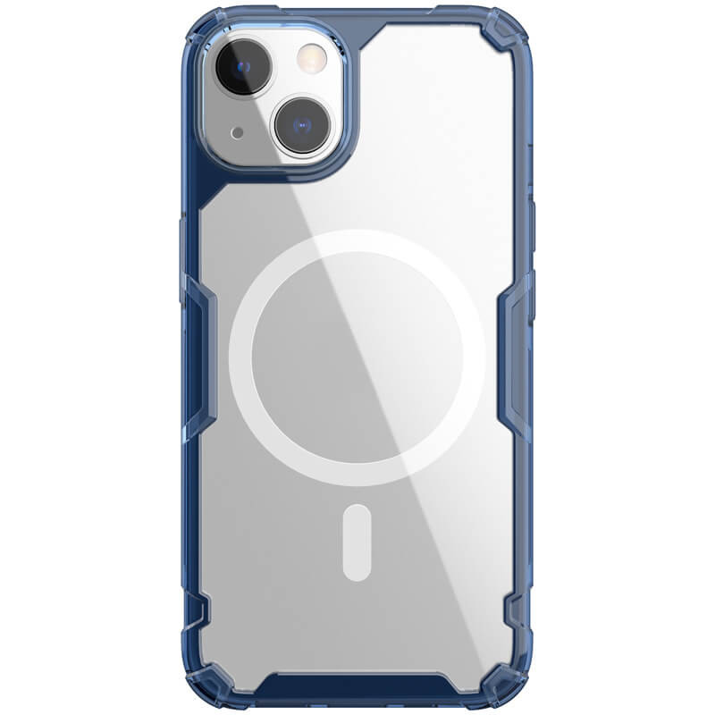 

TPU чехол Nillkin Nature Pro Magnetic для Apple iPhone 14 (6.1") Синий (прозрачный) (219776)