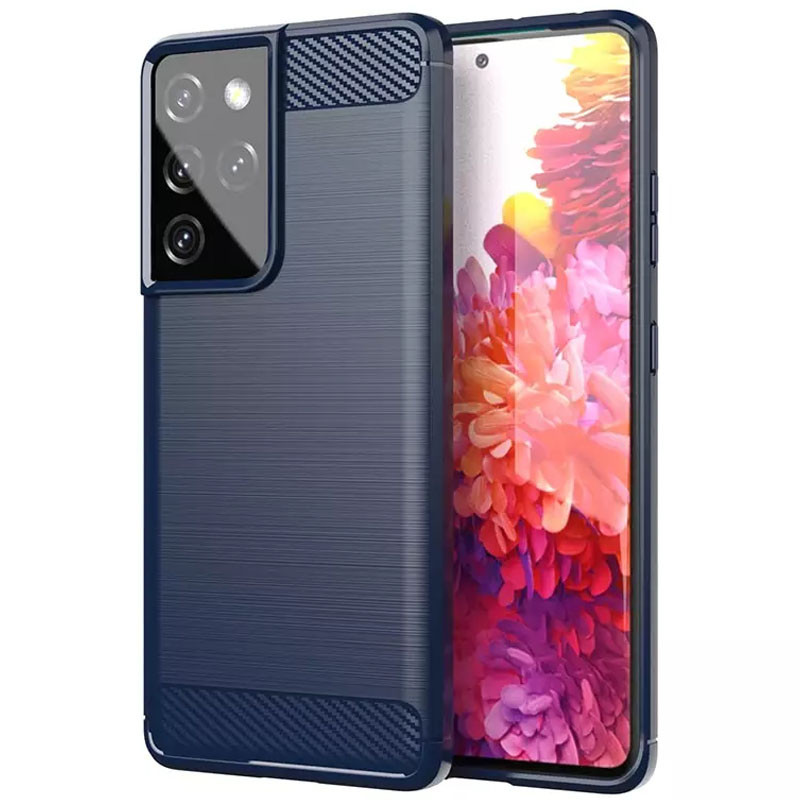 

TPU чехол Slim Series для Samsung Galaxy S21 Ultra Синий (161195)