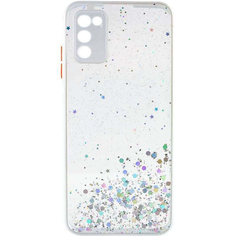 

TPU чехол Spangle star с защитой камеры для Samsung Galaxy A03s Белый (201122)
