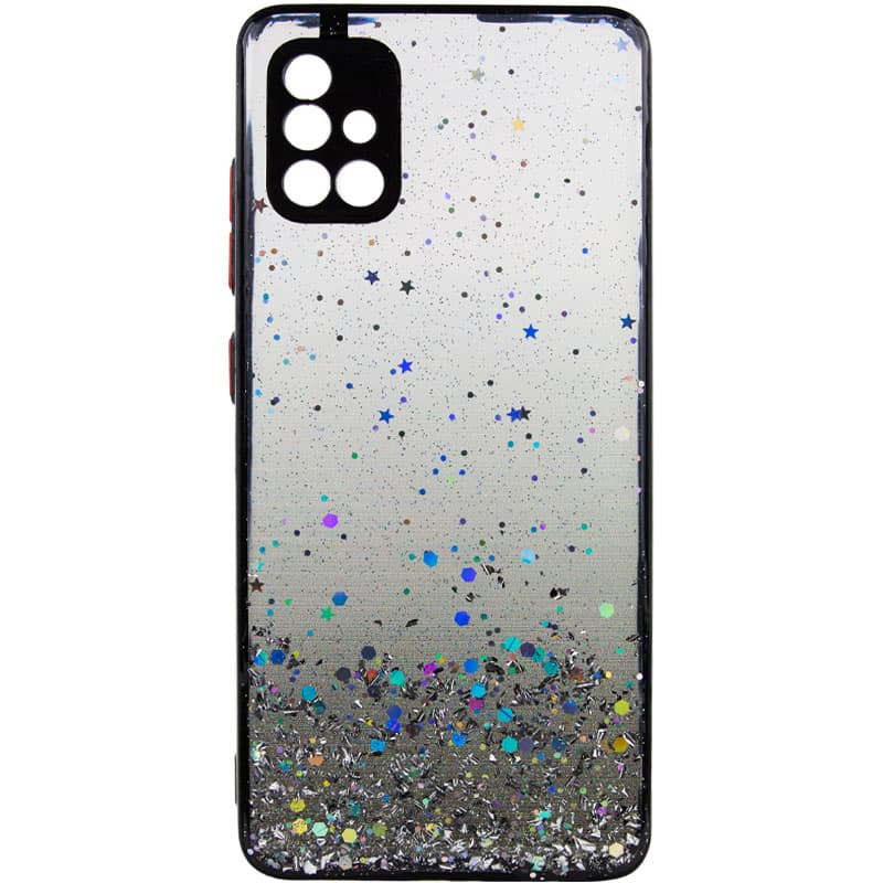 

TPU чехол Spangle star с защитой камеры для Samsung Galaxy A51 Черный (201085)