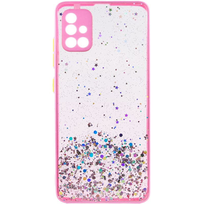 

TPU чехол Spangle star с защитой камеры для Samsung Galaxy A71 Розовый (201090)