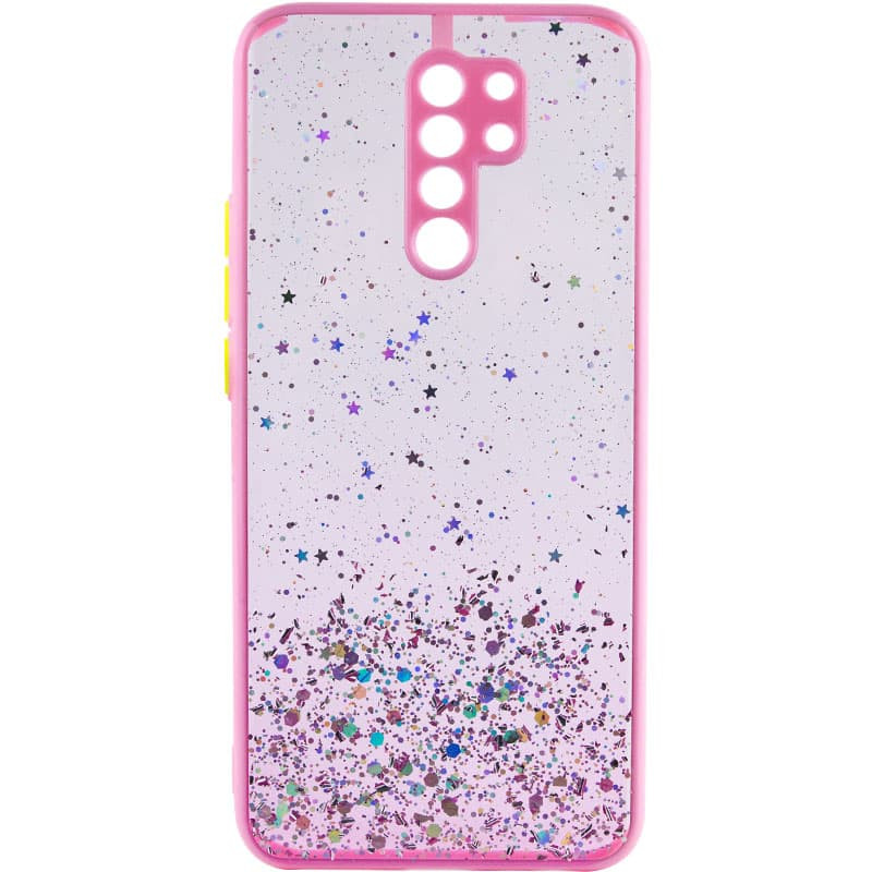 

TPU чохол Spangle star з захистом камери для Xiaomi Redmi Note 8 Pro (Рожевий)