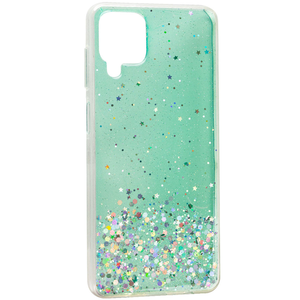 

TPU чехол Star Glitter для Samsung Galaxy A12 Прозрачный / Мятный (167427)