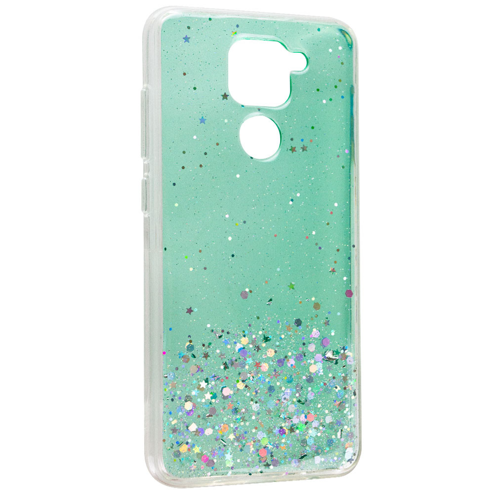 

TPU чехол Star Glitter для Xiaomi Redmi Note 9 / Redmi 10X Прозрачный / Мятный (167406)