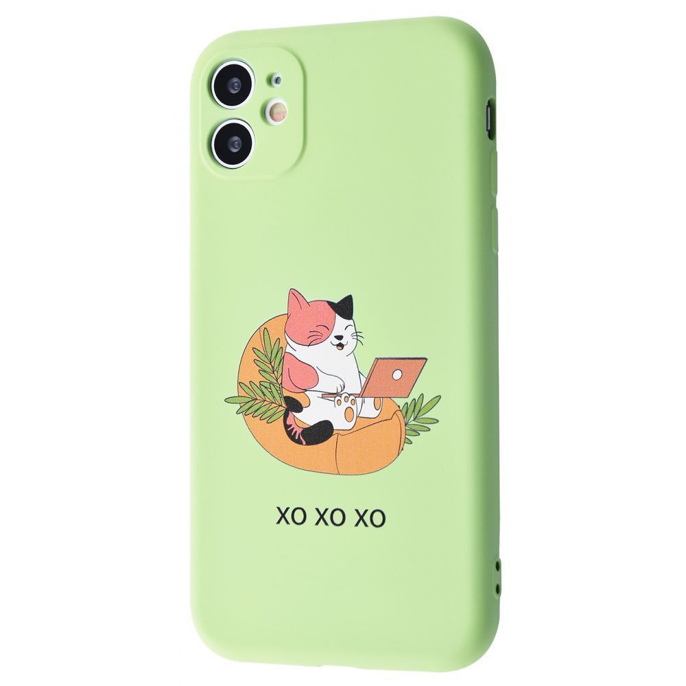 

TPU чехол WAVE Fancy для Apple iPhone 11 (6.1") Freelance cat / Mint gum (147407)