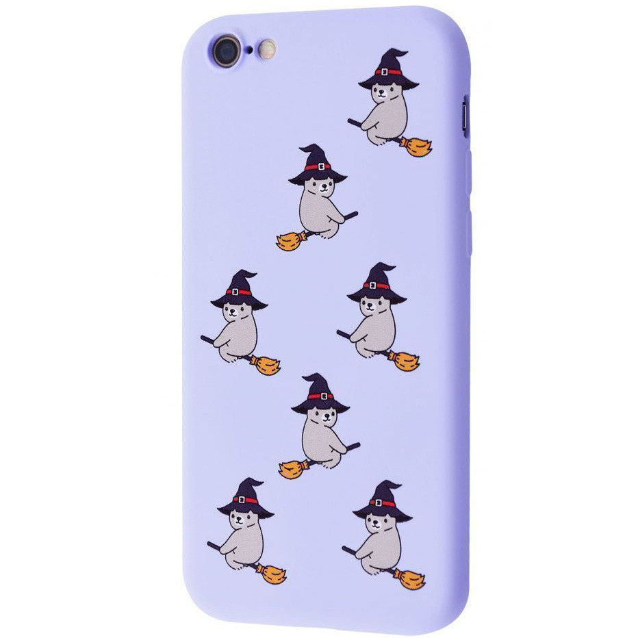 

TPU чехол WAVE Fancy для Apple iPhone 6/6s (4.7") (Bear on broom / Light purple)