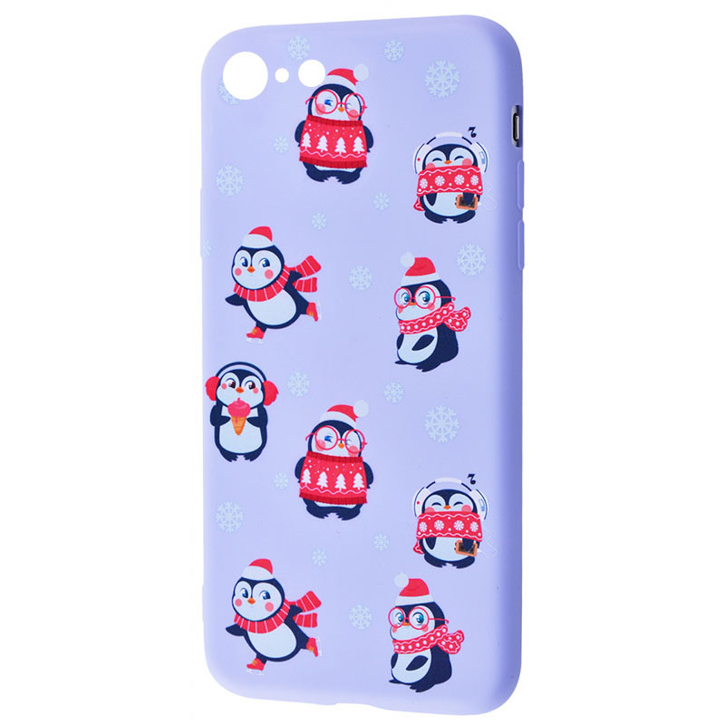 

TPU чехол WAVE Fancy для Apple iPhone 7 / 8 / SE (2020) Penguins / Light purple (156091)