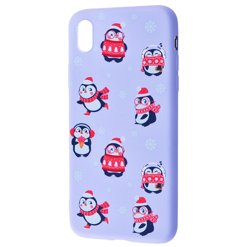 

TPU чехол WAVE Fancy для Apple iPhone X / XS (5.8") Penguins / Light purple (156094)