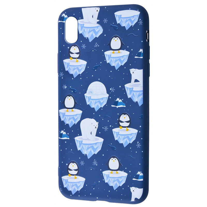 

TPU чехол WAVE Fancy для Apple iPhone X (5.8'') (White Bear and Penguins / Dark blue)