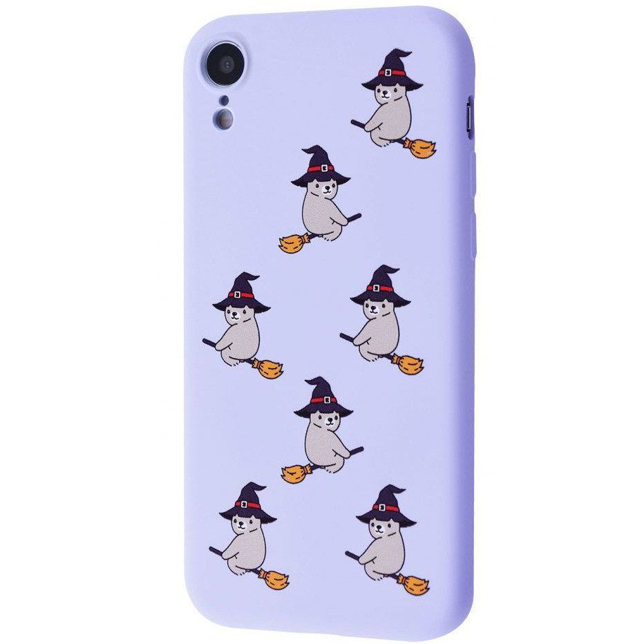 

TPU чехол WAVE Fancy для Apple iPhone XR (6.1") Bear on broom / Light purple (148607)