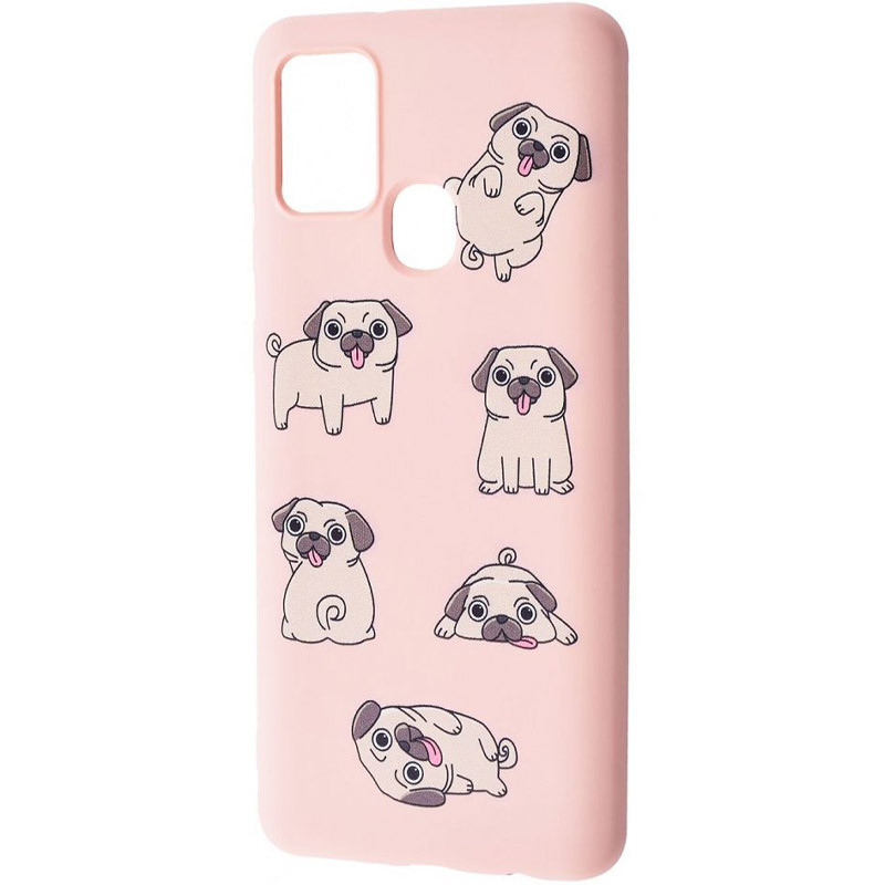 

TPU чехол WAVE Fancy для Samsung Galaxy A21s Pug / Pink sand (148633)