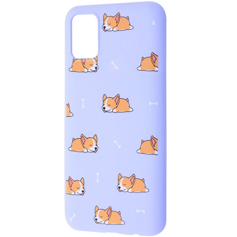 

TPU чехол WAVE Fancy для Samsung Galaxy A51 Sleeping corgi / Light purple (147947)