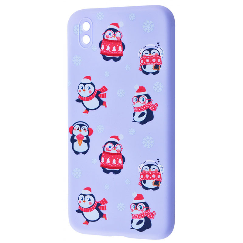 

TPU чехол WAVE Fancy для Samsung Galaxy A01 Core (Penguins / Light purple)