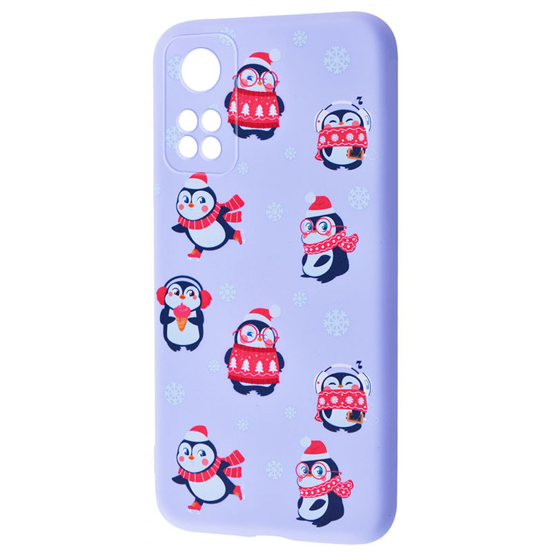 

TPU чехол WAVE Fancy для Xiaomi Mi 10T Pro Penguins / Light purple (156125)