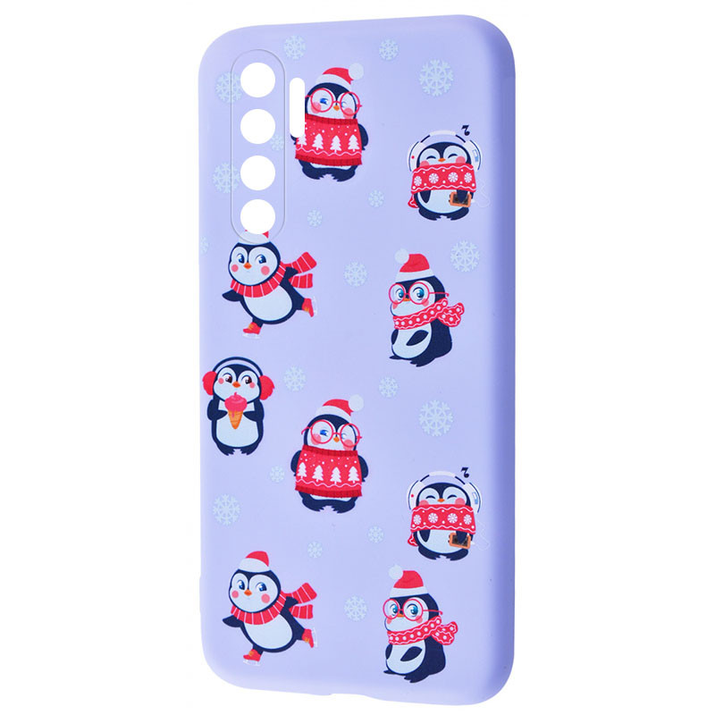 

TPU чехол WAVE Fancy для Xiaomi Mi Note 10 Lite Penguins / Light purple (156105)