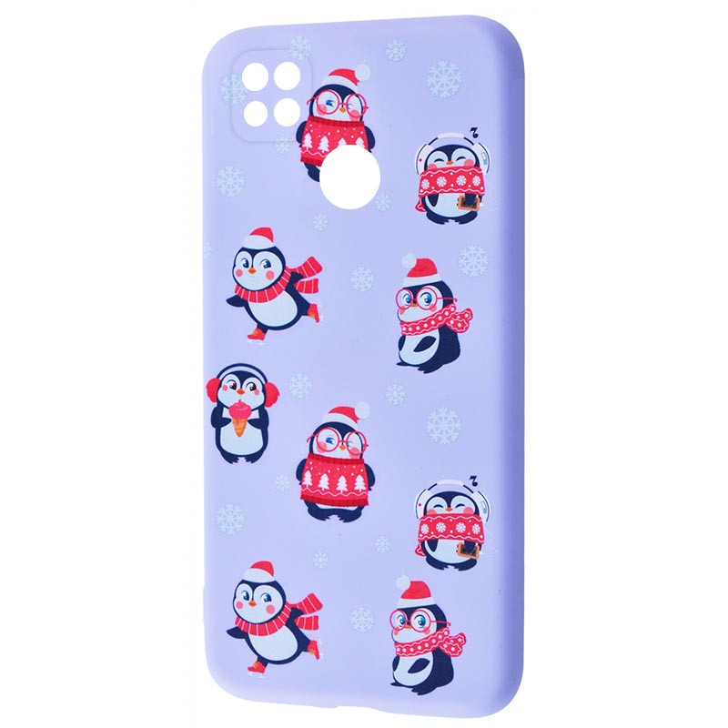 

TPU чехол WAVE Fancy для Xiaomi Redmi 9C Penguins / Light purple (156108)