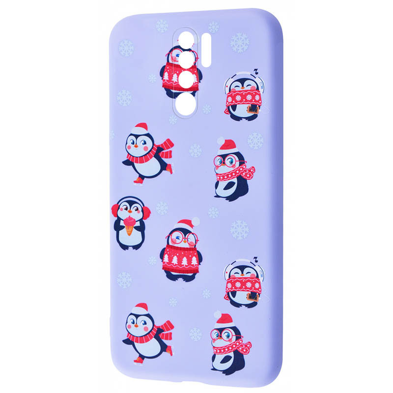 

TPU чехол WAVE Fancy для Xiaomi Redmi 9 Penguins / Light purple (156106)